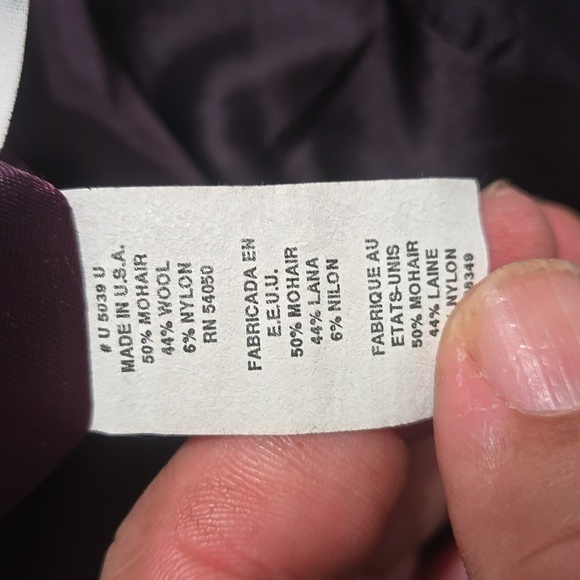 Jones New York Red Black Mohair & Wool Blend Tweed Jacket w/ Detail Buttons Sz 8 - Picture 6 of 9